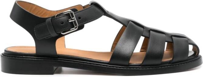 Church's Fisher caged leather sandals Zwart
