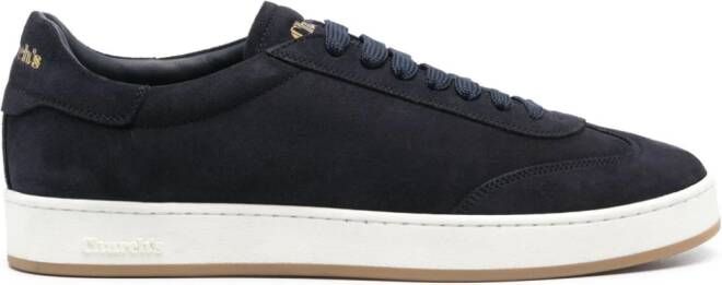 Church's Suède sneakers met logo-reliëf Blauw