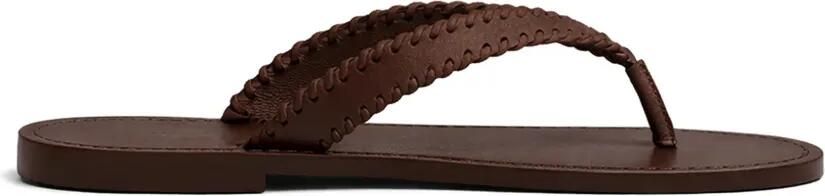 Cinq A Sept Jessica leren sandalen Bruin
