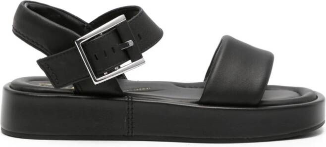 Clarks Alda 30mm flatform sandals Zwart