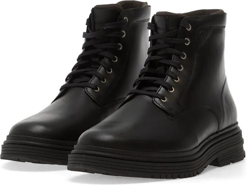 Clarks Badbury Hi Waterproof leren enkellaarzen met veters Zwart - Foto 3