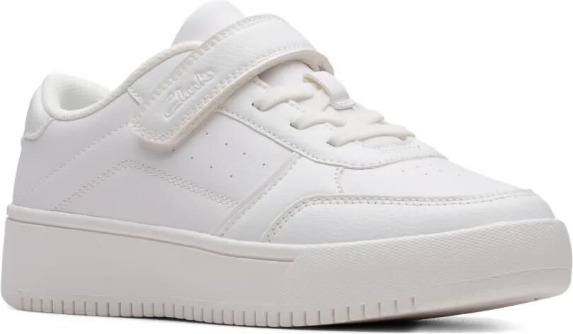 Clarks Kids Barley Step sneakers met klittenband Wit