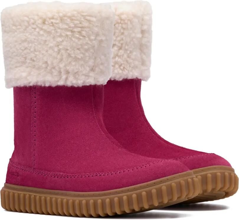 Clarks Kids Cove Snug suède laarzen Roze