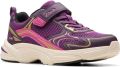 Clarks Kids Crafton Move sneakers met klittenband Paars - Paars