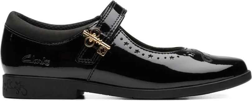 Clarks Kids Leren ballerina's Zwart