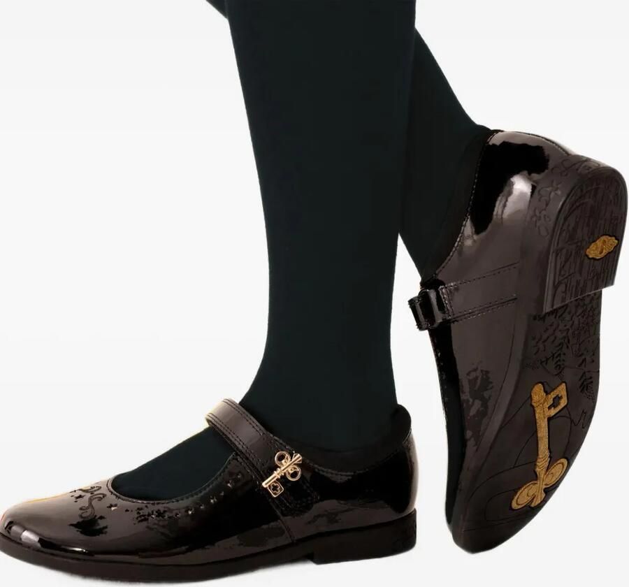 Clarks Kids Leren ballerina's Zwart - Foto 2