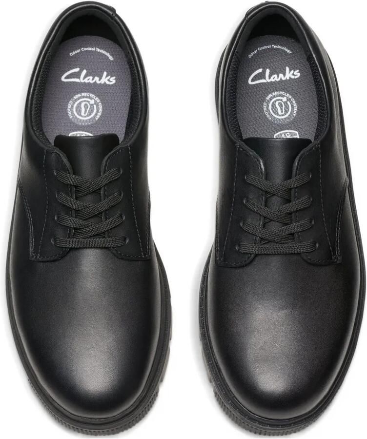 Clarks Kids Lorcam Loop derby veterschoenen Zwart - Foto 3