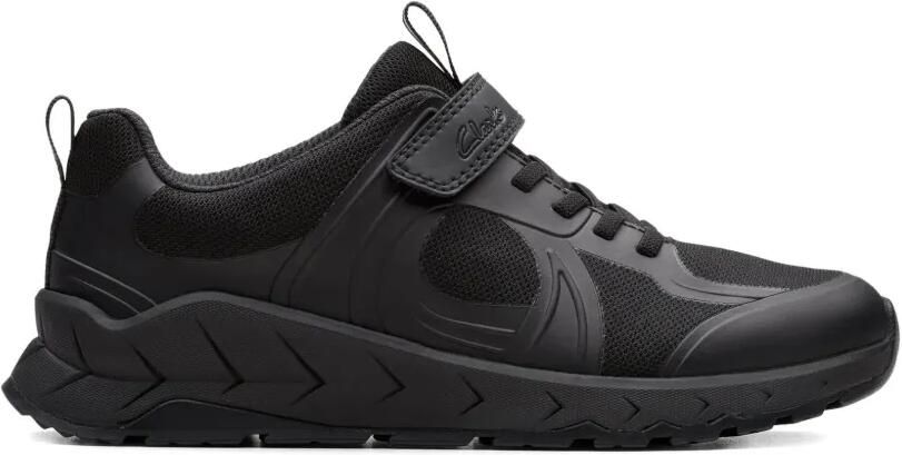 Clarks Kids Selva Edge sneakers met bandje Zwart