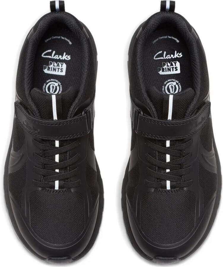 Clarks Kids Selva Edge sneakers met bandje Zwart - Foto 2