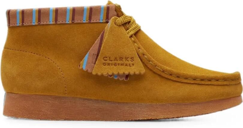 Clarks Kids Wallabee enkellaarzen met streep afwerking Geel - Foto 3