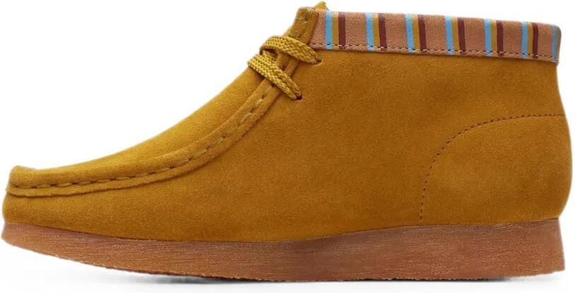 Clarks Kids Wallabee enkellaarzen met streep afwerking Geel - Foto 4