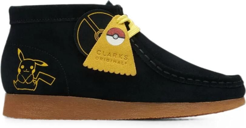 Clarks Kids x Pokémon Wallabee Mist laarzen met borduurwerk Zwart