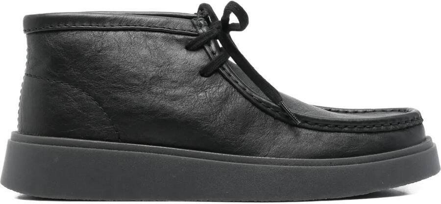 Clarks Leren veterlaarzen Zwart