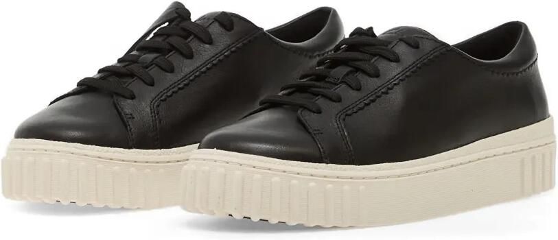 Clarks Mayhill Walk leren sneakers met plateauzool Zwart - Foto 4