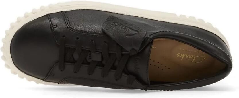 Clarks Mayhill Walk leren sneakers met plateauzool Zwart - Foto 3