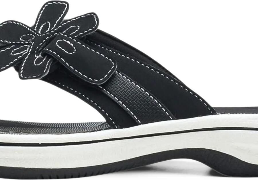 Clarks Originals Brinkley Flora platte sandalen met bloemen-applicatie Zwart - Foto 2