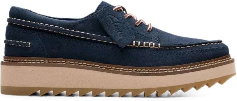 Clarks Originals Clarkhill Lace suède derby schoenen Blauw