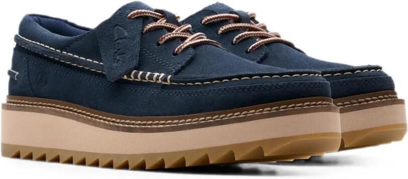 Clarks Originals Clarkhill Lace suède derby schoenen Blauw - Foto 2