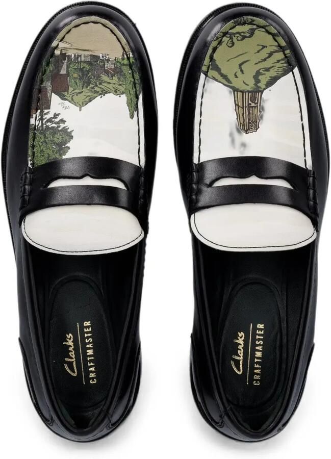 Clarks Originals Craftmaster leren loafers met grafische print Zwart - Foto 2