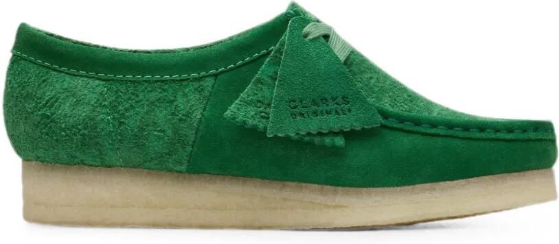 Clarks Originals Daniëlle Cathari Wallabee suède derby schoenen Groen