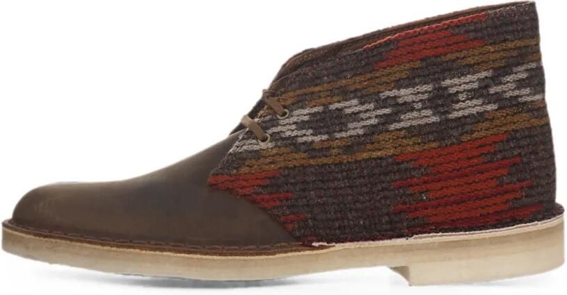 Clarks Originals Desert boots met geometrisch patroon Bruin