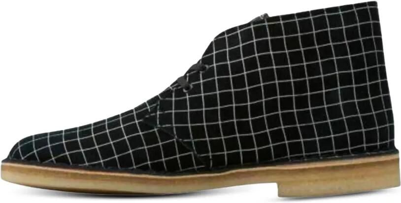 Clarks Originals Desert boots met raster-patroon Zwart
