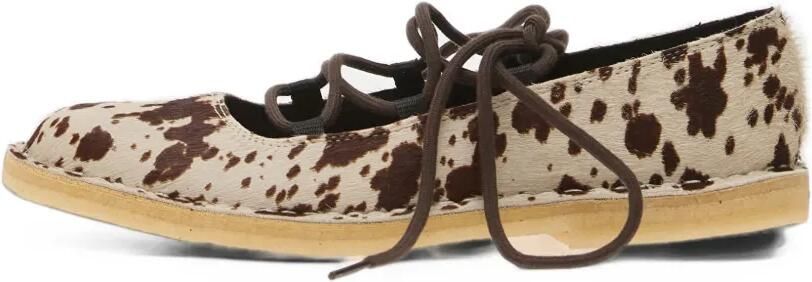 Clarks Originals Desert Jane lace-up ballet flats Wit