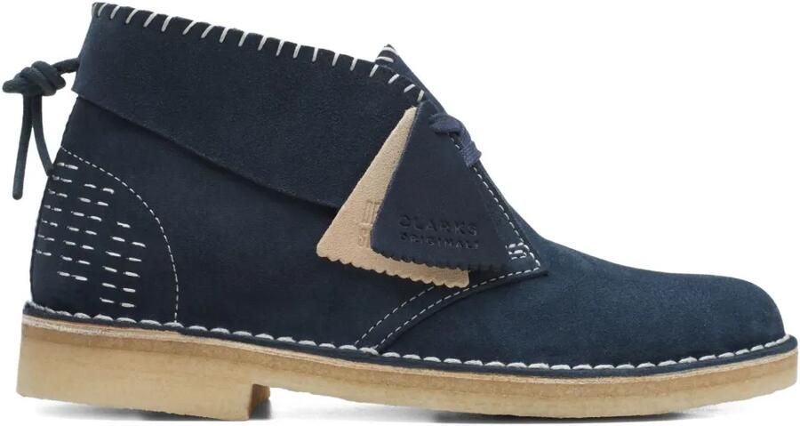 Clarks Originals Desert laarzen met suède stiksel Blauw