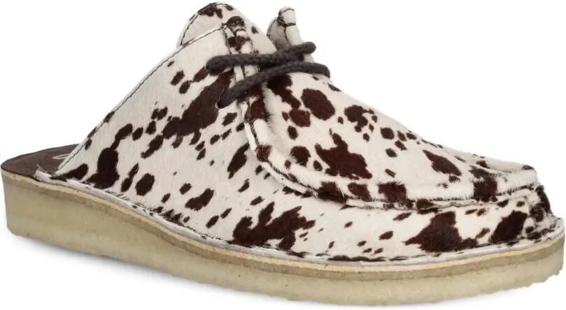Clarks Originals Desert Nomad platte muiltjes met koeienprint Wit - Foto 3
