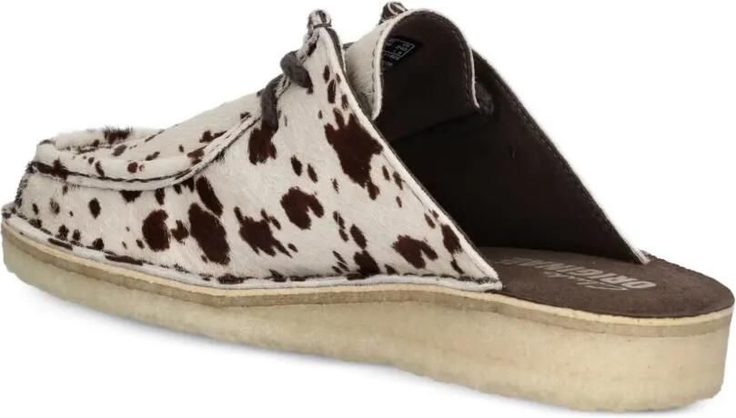 Clarks Originals Desert Nomad platte muiltjes met koeienprint Wit - Foto 2