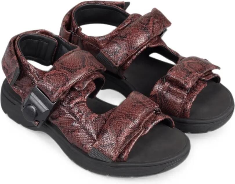 Clarks Originals Gewatteerde sandalen met slangen-effect Bruin - Foto 2