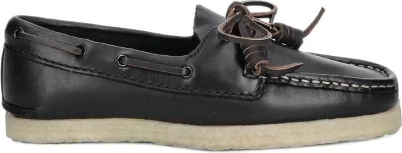 Clarks Originals Godney leather boat shoes Zwart
