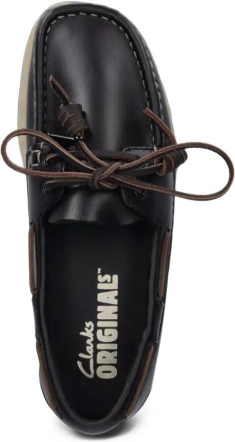 Clarks Originals Godney leather boat shoes Zwart - Foto 2