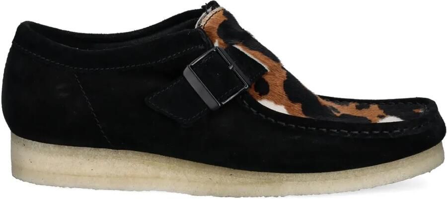 Clarks Originals Loafers met luipaardprint Zwart