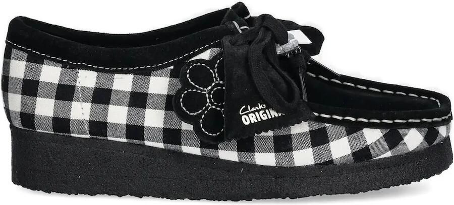 Clarks Originals Loafers verfraaid met bloemen en gingham ruit Zwart