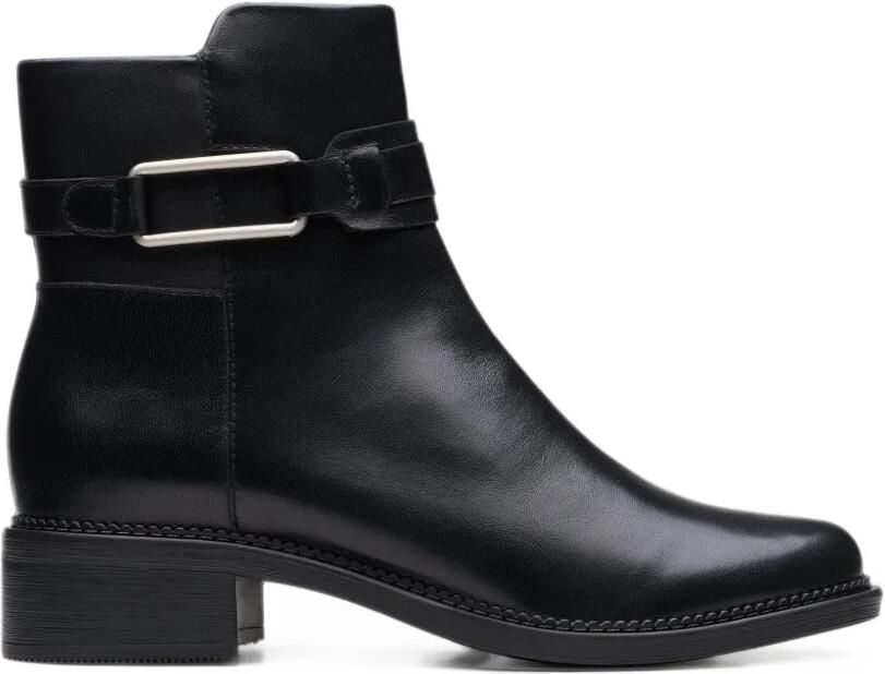 Clarks Originals Maye Bella leren enkellaarzen Zwart