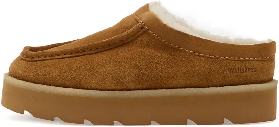 Clarks Originals Meare slippers met plateauzool Bruin