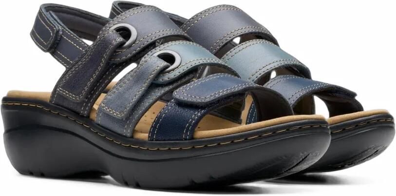 Clarks Originals Merliah2 Bali sandalen met klittenband Blauw - Foto 2