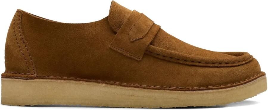 Clarks Originals Nomad "Brown" suède penny loafers Bruin