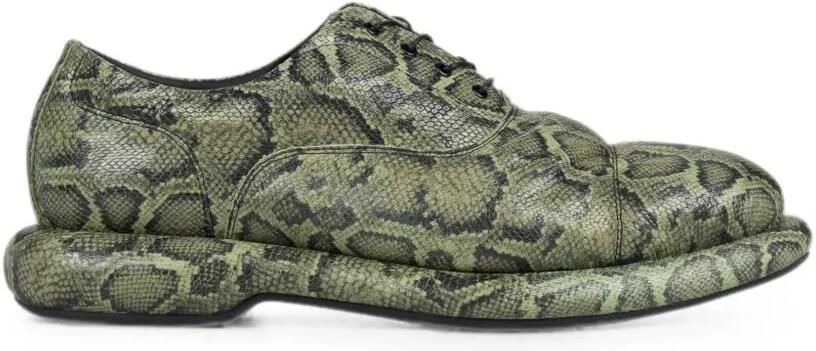 Clarks Originals Oxford schoenen met slangen-effect Groen