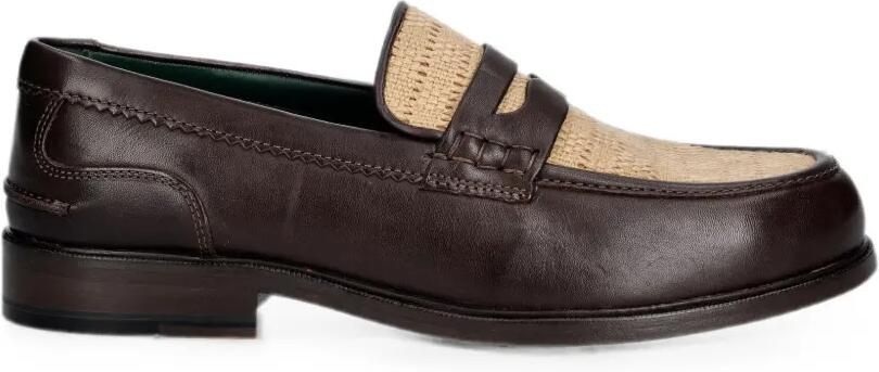 Clarks Originals Penny loafers met geweven vlak Bruin