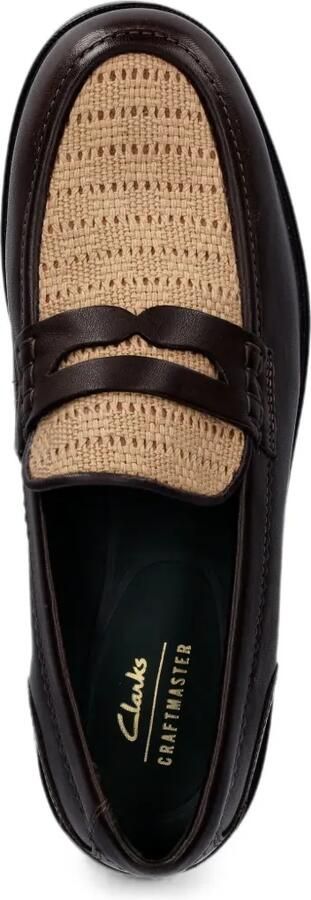 Clarks Originals Penny loafers met geweven vlak Bruin - Foto 4