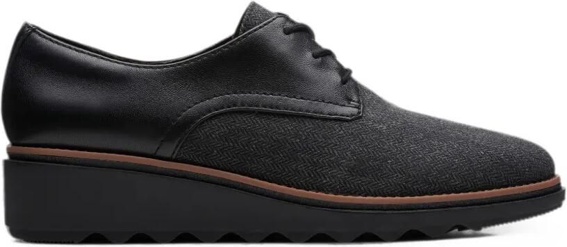 Clarks Originals Sharon Rae derby veterschoenen Zwart