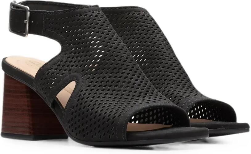 Clarks Originals Siara65 Flow sandalen met geperforeerde details en hak Zwart - Foto 2