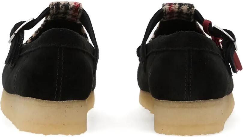 Clarks Originals T-Bar Wallabee sneakers met pied-de-poule print Zwart - Foto 2