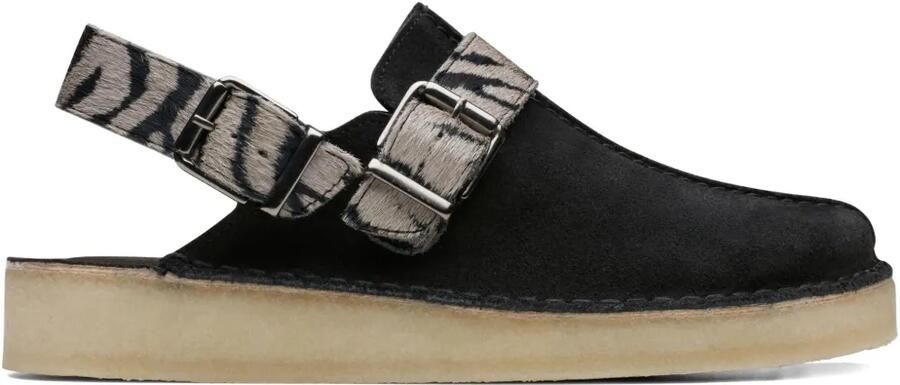 Clarks Originals Trek "Zebra Print" muiltjes Zwart