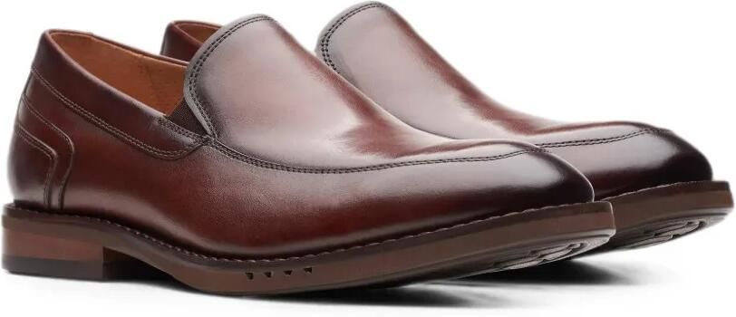 Clarks Originals Un Hugh Step leren loafers Bruin