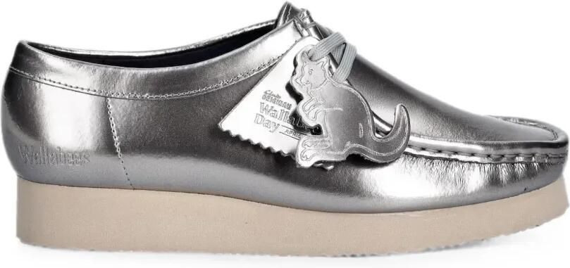 Clarks Originals Wallabee 2604 lakleren mocassins Zilver
