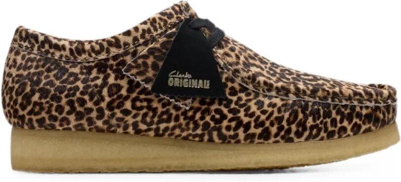 Clarks Originals Wallabee bootschoenen met luipaardprint Bruin