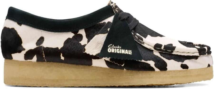 Clarks Originals Wallabee "Cow Print HairOn" sandalen Zwart